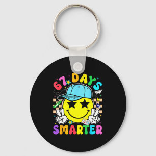 67th Day Of School 67 Days Smarter Teacher Boy Gir Keychain