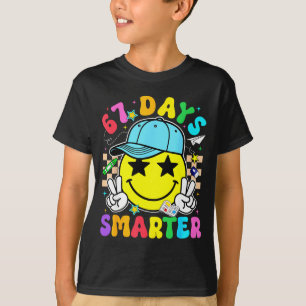 67th Day Of School 67 Days Smarter Teacher Boy Gir T-Shirt