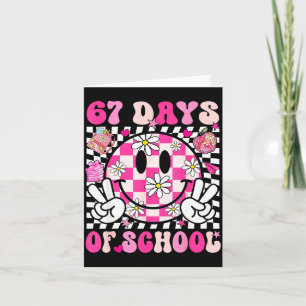 67th Day Of School 67 Days Smarter Teacher Girl Wo Card
