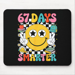 67th Day Of School 67 Days Smarter Teacher Mouse Pad