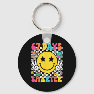 67th Day Of School 67 Days Smarter Teacher Student Keychain