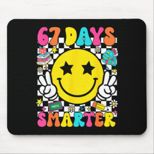 67th Day Of School 67 Days Smarter Teacher Student Mouse Pad