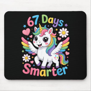 67th Day Of School 67 Days Smarter Unicorn Teacher Mouse Pad