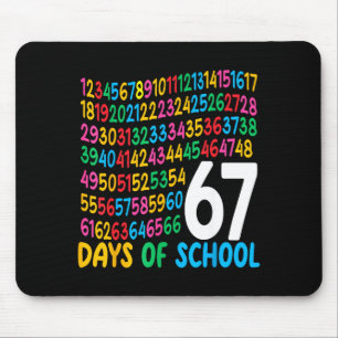 67th Day Of School 67 Math Numbers Teacher Kids 67 Mouse Pad