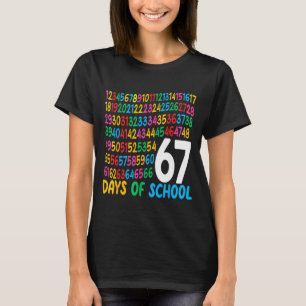 67th Day Of School 67 Math Numbers Teacher Kids 67 T-Shirt