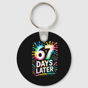 67th Day Of School 67 Meme Teacher Student 67 Days Keychain