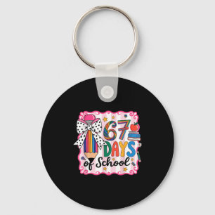 67th Day Of School 67 Six Seven Math Teacher Keychain