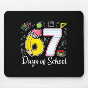 67th Day Of School 67 Six Seven Math Teacher Kids Mouse Pad