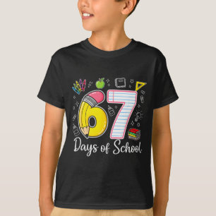 67th Day Of School 67 Six Seven Math Teacher Kids  T-Shirt