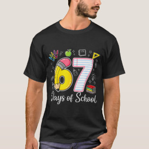 67th Day Of School 67 Six Seven Math Teacher Kids T-Shirt