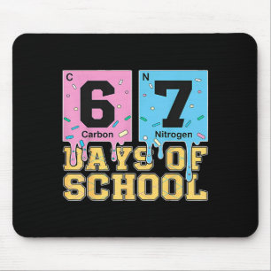 67th Day Of School Chemical Eements Teacher Boy Gi Mouse Pad
