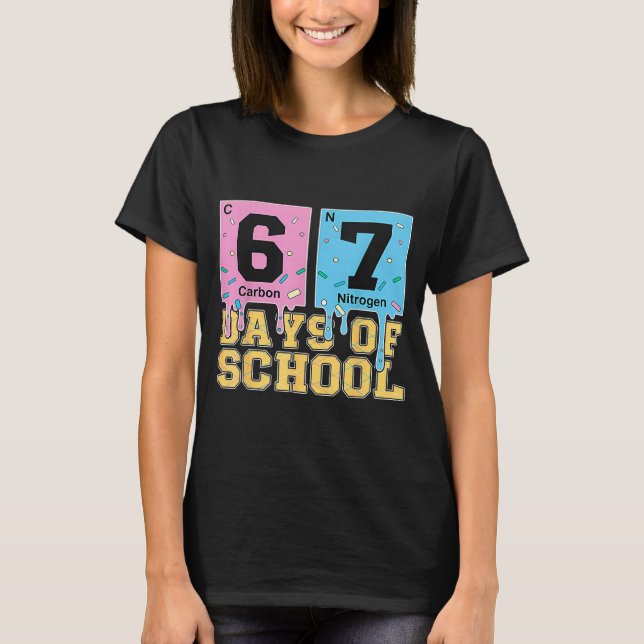 67th Day Of School Chemical Eements Teacher Boy Gi T-Shirt (Front)
