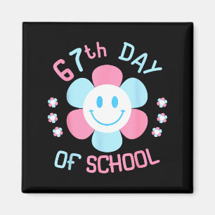 67th Day Of School Funny 100th Of School Students  Magnet