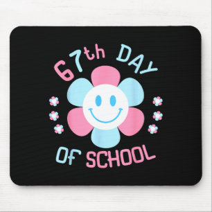 67th Day Of School Funny 100th Of School Students Mouse Pad