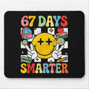 67th Day Of School Funny 67 Days Smarter Teacher B Mouse Pad