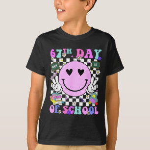 67th Day Of School Funny 6 7 Teachers Students Mem T-Shirt