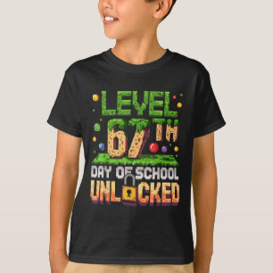 67th Day Of School Gamer Level Unlocked 100 Days O T-Shirt