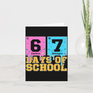 67th Day Of School Kids Funny Meme Six Seven Perio Card