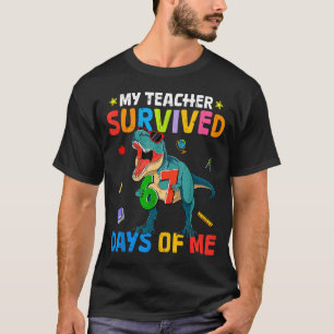67th Day Of School My Teacher Survived 67 Days Boy T-Shirt