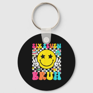 67th Day Of School Shirt 67 Days Smarter Smile Fac Keychain