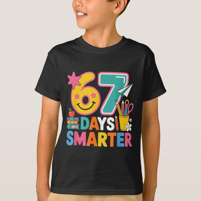 67th Day Of School Shirt 67 Days Smarter Teacher B (Front)