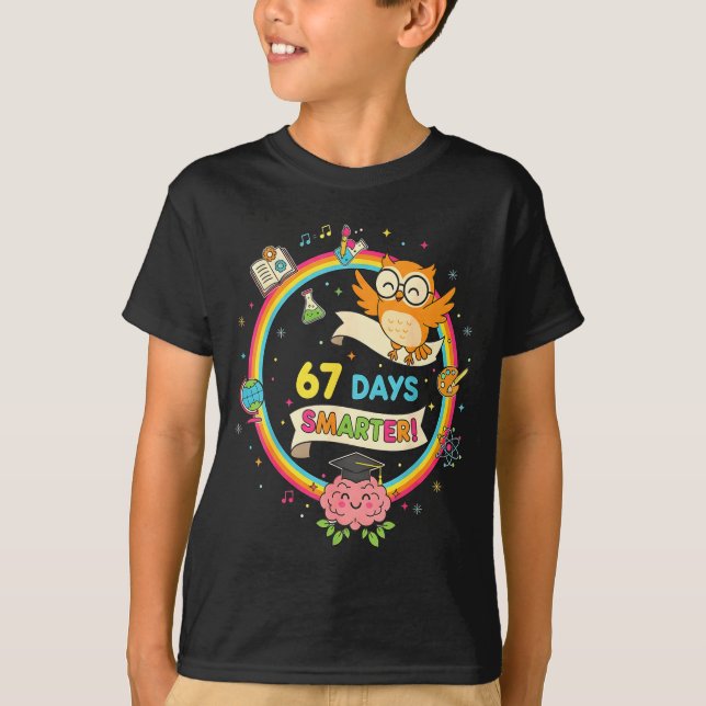 67th Day Of School Shirt 67 Days Smarter Teacher B (Front)