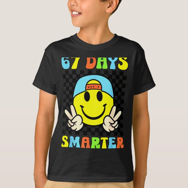 67th Day Of School Shirt 67 Days Smarter Teacher B (Front)