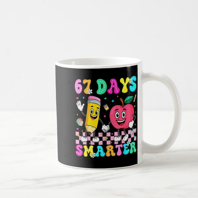 67th Day Of School Shirt 67 Days Smarter Teacher B Coffee Mug (Right)