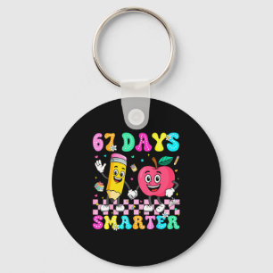 67th Day Of School Shirt 67 Days Smarter Teacher B Keychain
