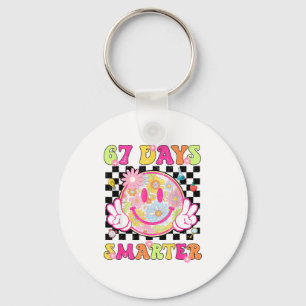 67th Day Of School Shirt 67 Days Smarter Teacher B Keychain
