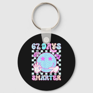 67th Day Of School Shirt 67 Days Smarter Teacher B Keychain