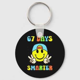 67th Day Of School Shirt 67 Days Smarter Teacher B Keychain