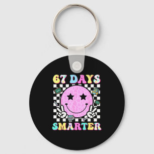 67th Day Of School Shirt 67 Days Smarter Teacher B Keychain