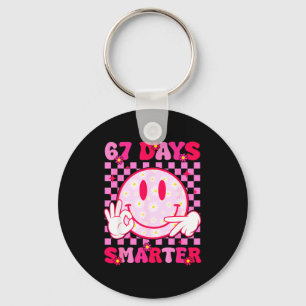 67th Day Of School Shirt 67 Days Smarter Teacher B Keychain