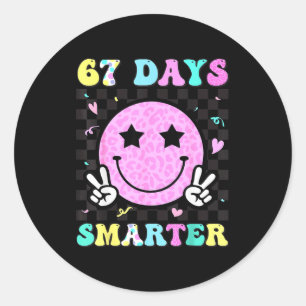 67th Day Of School Shirt 67 Days Smarter Teacher G Classic Round Sticker