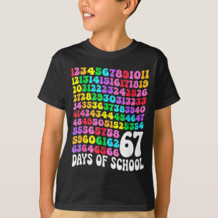 67th Day Of School Teacher 67 Days Math Numbers T-Shirt