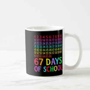 67th Day Of School Teacher Kids 67 Math Numbers 10 Coffee Mug