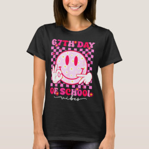 67th Day Of School Vibes 67 Meme Cute Smile Face T T-Shirt