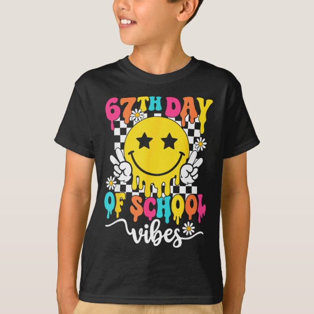 67th Day Of School Vibes Funny Six Seven 67 Meme S T-Shirt (Front)