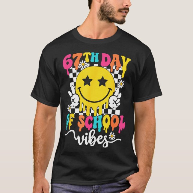 67th Day Of School Vibes Funny Six Seven 67 Meme S T-Shirt (Front)