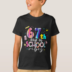 67th Day Of School Vibes Funny Six Seven 67 Studen T-Shirt