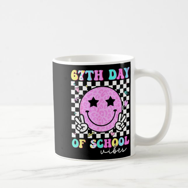 67th Day Of School Vibes Smile Face 67 Six Seven M Coffee Mug (Right)