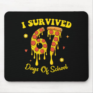 67th Day Of School Zza Slice 67 Days Of School Boy Mouse Pad