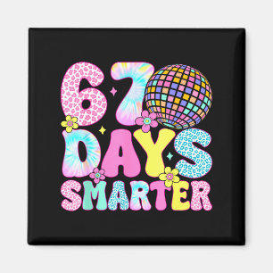 67th Days Smarter Smile Face 67 Days School Teache Magnet