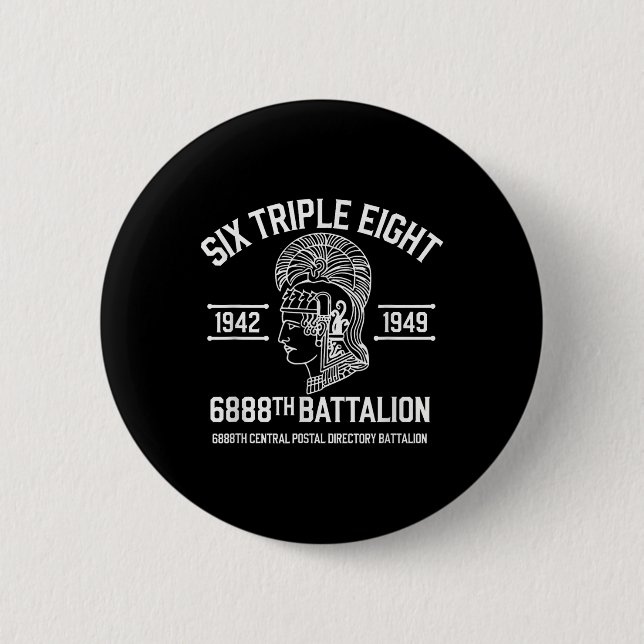 6888th Central Postal Directory Battalion 6 Triple 2 Inch Round Button (Front)