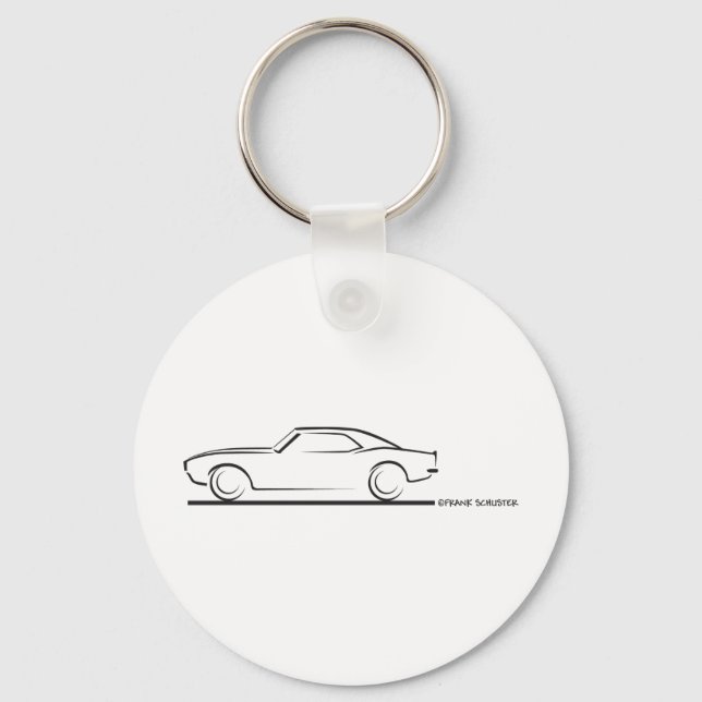 68 Camaro Hard Top BLK Keychain (Front)