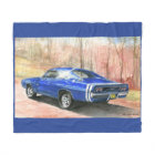 68 Dodge Charger Rear View Fleece Blanket