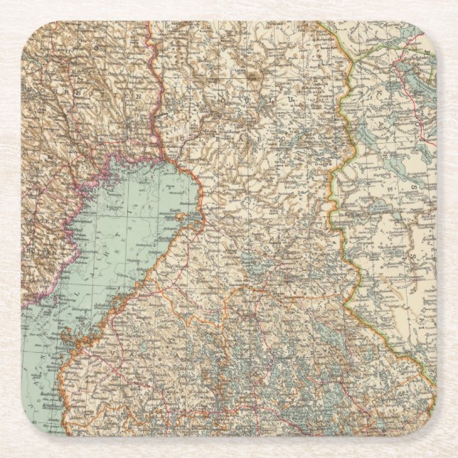 68 Finland Square Paper Coaster (Front)