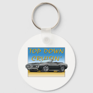 68 Firebird black convertible Keychain
