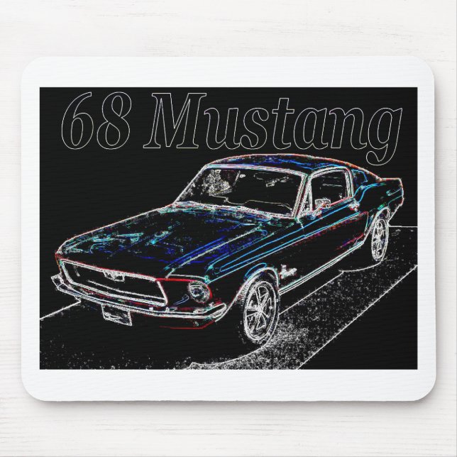 68 mustang mouse pad (Front)